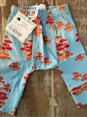 Kate Quinn Red Mushroom Bunch Cotton Panda Pants brand new 0-3 months or 3-6
